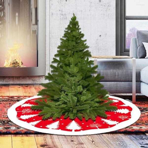 Decorazioni natalizie Cuscino per albero Bellissimo tappeto rotondo resistente per la copertura del piede per la gonna domestica