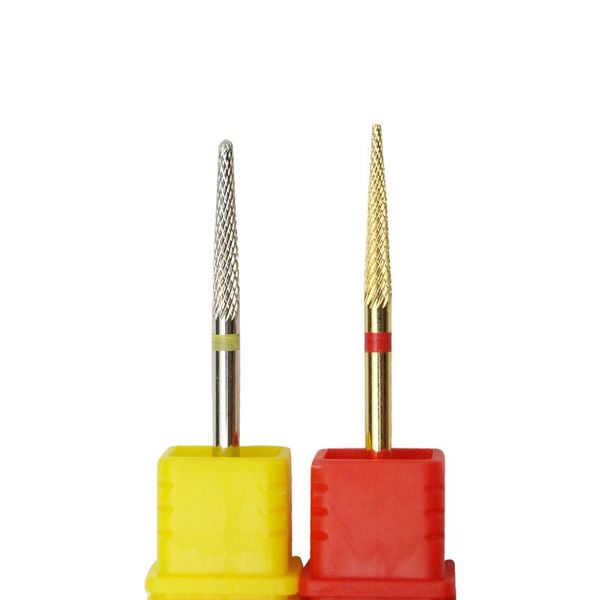 Nail Art Equipment 1Pc Silver Gold Drill Bit Frese per manicure in acciaio inossidabile Frese per cuticole Accessori per la pulizia Strumenti per la cura