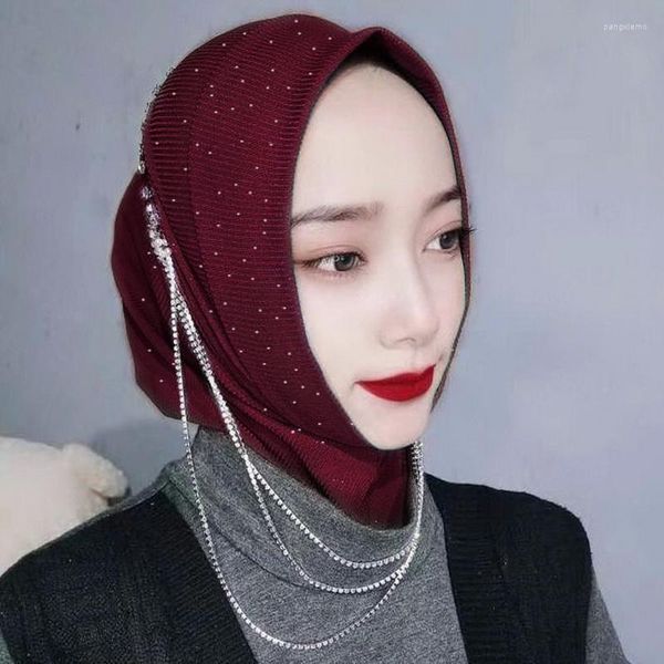Этническая одежда взрыв модели мода мода тюрбан шарф шарф мусульманский хиджаб, покрывающая кепку Баоту