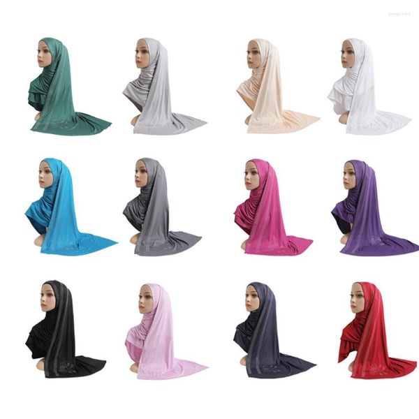 Etnik Giyim Kadınları Amira Çeken Hicab Şal Sardı Rhinestone Müslüman Eşarp İSLAMİ SAHİL SİPARİŞ