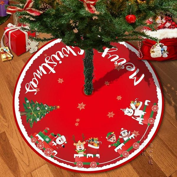 Decorazioni natalizie Gonna per albero Alce creativo Babbo Natale Stampa squisita Prodotto di decorazione inferiore