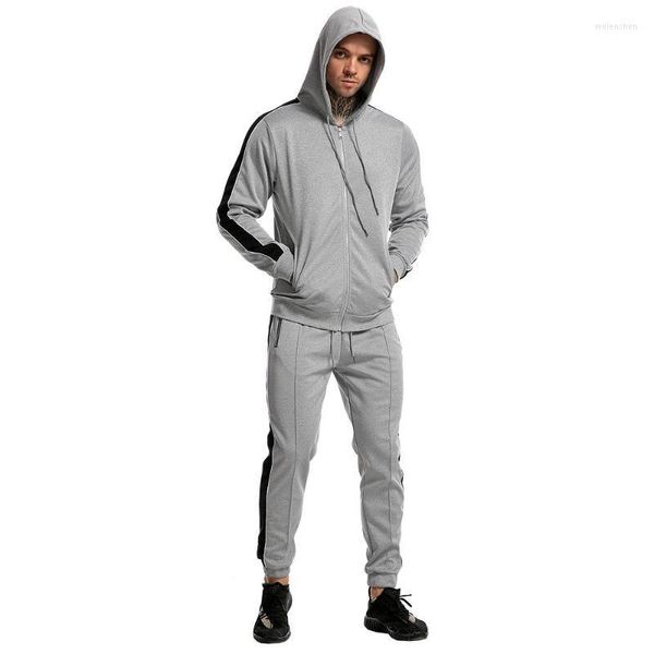 Jogging-Bekleidung Herren-Militäruniform mit Kapuze, 2-teilige Sportbekleidung, Muskel-Tarnanzug, taktisches T-Shirt und Herbst-Winter-Jogginghose