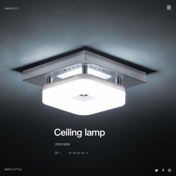 Tavan Işıkları Modern Kare Lamba 3 Değiştirilebilir Dimmabable Paslanmaz Çelik LED Işık Giriş Küçük Oda Sıcak Beyaz