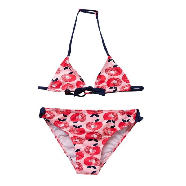 One Parça Yaz Çocukları Mayo Elma Kırmızı Bikini Kids Kızlar Plaj Moda Mayo Set Kıyafet L107