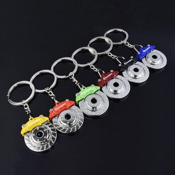 Клавичный тормозный диск насос насос ключи цепь кольца Keyring Keyfob Металлический хромированной полированный Gunmetal Black