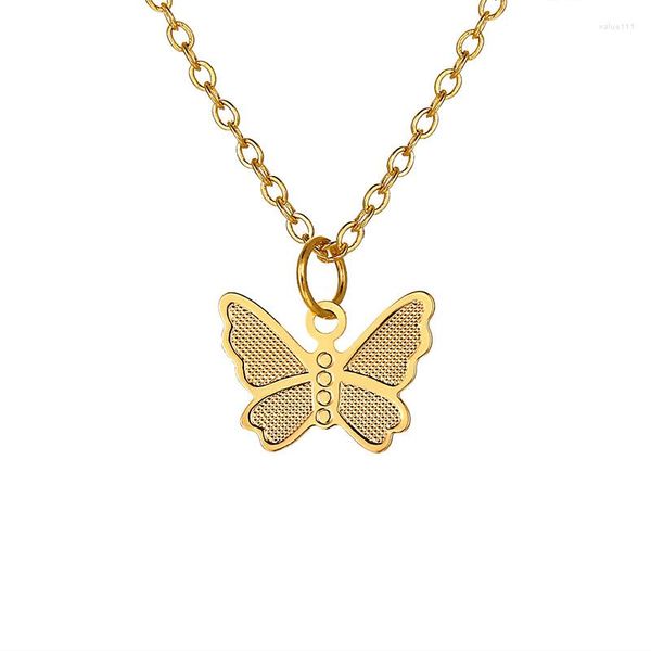 Anhänger Halsketten Charms Schmetterling Halskette Gold Silber Farbe Schlüsselbein Kette Collier Kragen Neckless Choker Modeschmuck