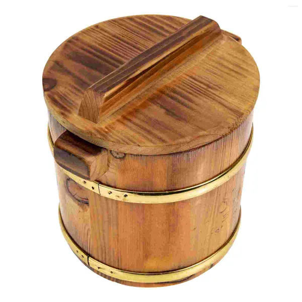 Ciotole Botte Contenitori per riso Coperchi Vasche per miscelare Tamburo Vasca giapponese Piroscafi cinesi Accessori per sauna in legno