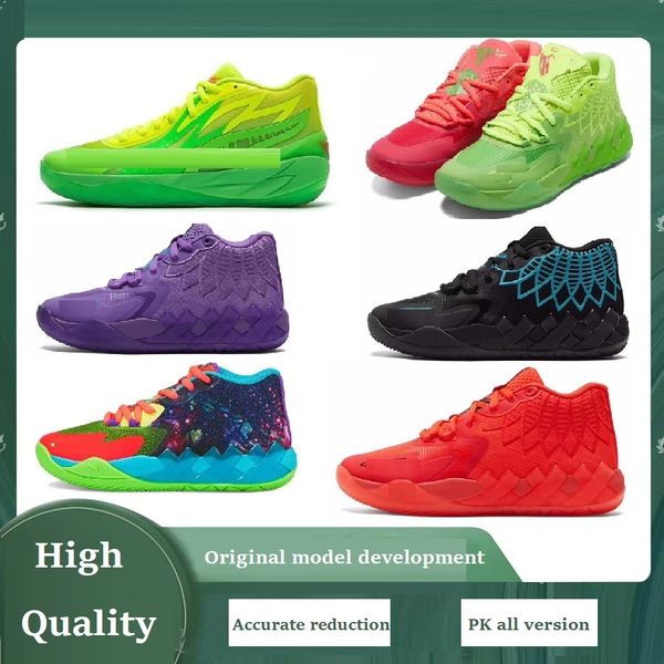 Melo баскетбольные туфли Rick и Morty LaMelos MB1 Kids Queen City Tennis Mens MB 2 Бег Будь вы Melos Galaxy Balls Shoe Shoe Lemelo Ball Low Randekers Shoes For Kids Trainers