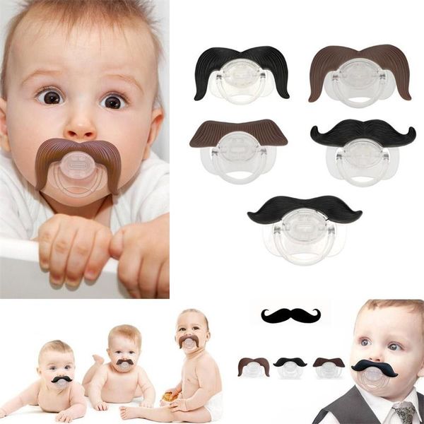 Bebê Engraçado Silicone Chupeta Bigode Grau alimentício Chupeta Infantil Bebê Chupando Mamilos Chupeta Cavalheiro Produtos para Alimentação de Bebês