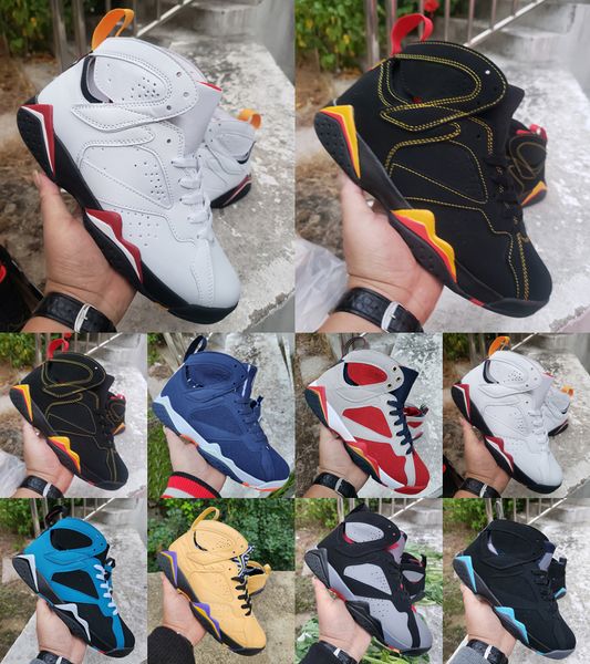 Scarpe da basket 7s Trophy Afrobeats Citrus Hare Raptor Ray Allen Sapphire PANAME Pantone Patta Barcelona French Blue Uomo Sneakers sportive Taglia 36-47