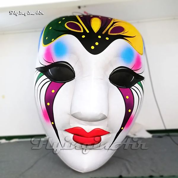 Artistico Grande Maschera Veneziana Gonfiabile Replica Hanging Clown Head Jolly/Jester Face Per La Decorazione Di Halloween