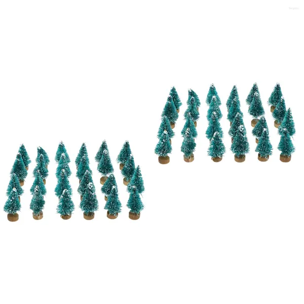 Parti Dekorasyonu 48 PCS Masaüstü Süsleme Mini Noel Ağacı Dekor Malzemeleri Ev Dükkanı