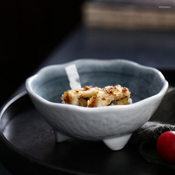 Schüsseln im japanischen Stil, Keramik-Desserts, Dessert, kreativ, unregelmäßiges Dreieck, kalte Gerichte, Snacks, Obst, Küchenbedarf