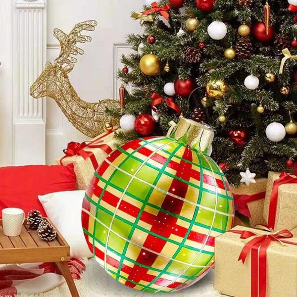 Decoração de festa bolas de Natal pendente pendurando ornamento inflável Ornamento dourado snowflake natco de natal