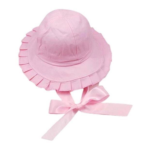 Cappelli a tesa larga Cappello da pescatore con volant dolci da donna con cappello da pescatore Lolita a nastro lungo XX9D