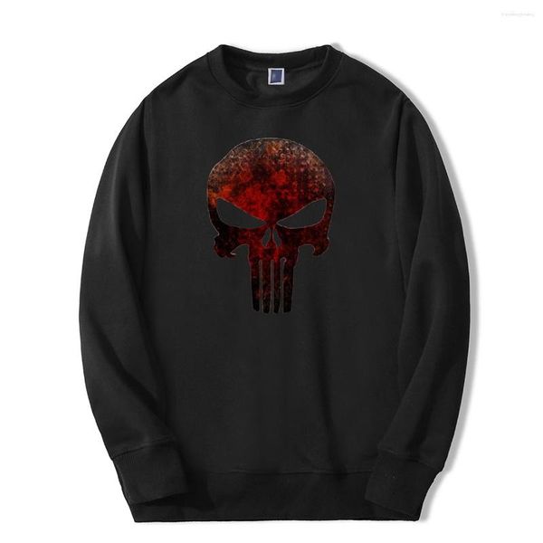 Moletons masculinos para massolto de tv para moletom capuz de capuz skull moda moda sportswear