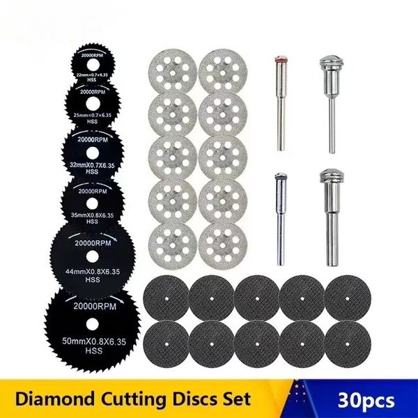 Discos de corte de HSS HSS Mini Disco de corte de metal de serra circular para Dremel Mini Bit Bit Rotary Tool Acessórios