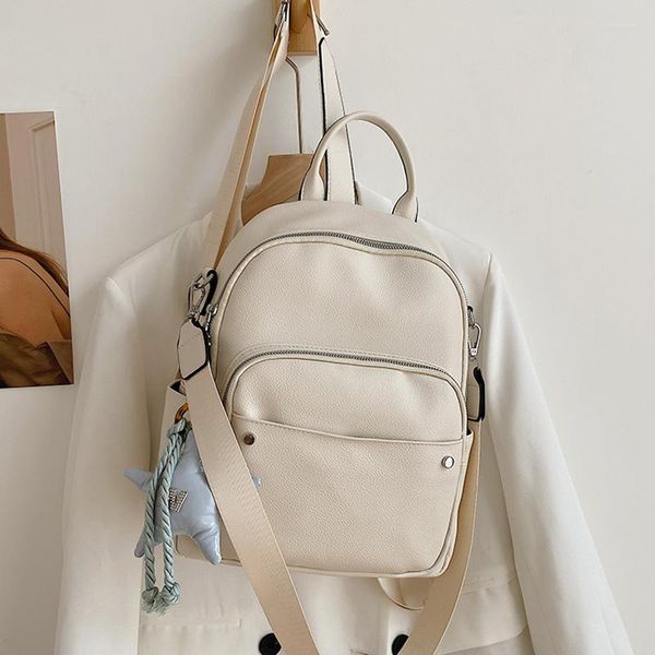 Zaino 2023Donne Designer Zaini da viaggio in pelle di alta qualità Sac A Dos Materiale scolastico per ragazze adolescenti Mochilas Para Mujer