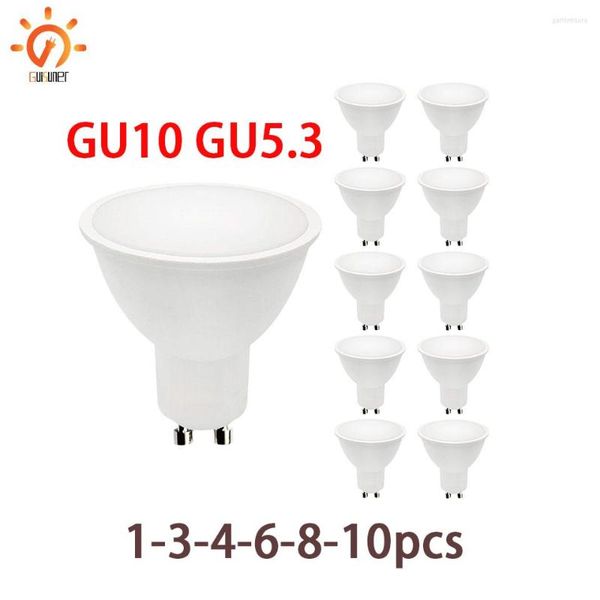 1-10pcs GU10 MR16 Spotlight 3W 6W 9W 12W AC220 VLED BULBE ângulo de feixe 24 120 graus Luz interna economizadora de energia para a mesa lam