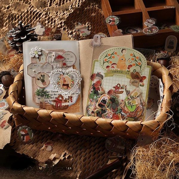 Confezione regalo 100 pezzi PET Scrapbooking adesivi per diario fai-da-te Creazione di carte Busta Custodia per telefono portatile Cancelleria decorativa Forniture artigianali