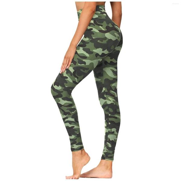 Leggings femininas Mulheres camuflaram a fitness Exército militar Green Workout Pants Skinny Adventure Leggins Gym Compression Tights