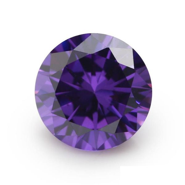 Diamantes soltos, sa￭da de f￡brica de atacado 30 pcs/saco tamanho 10 mm de corte redonda cor de corte 5a c￺bico gemas gemas gemas de pedra gemed dhdrk