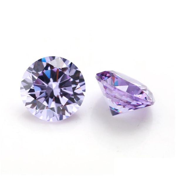 Diamanti sciolti Cr gioielli 100 pezzi / borsa 5 mm taglio rotondo chiaro 15 colori 5A gemme di zirconi cubici perline di pietre preziose per fai da te Dro Dhrol