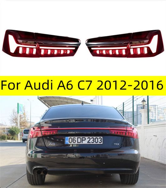 Luci auto per Audi A6 Fanale posteriore a LED 20 12-20 16 A6 C7 Lampada di coda C8 Design DRL Segnale dinamico Freno Reverse Accessori auto