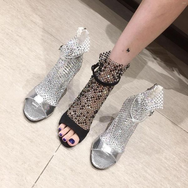 Sandalet 2023 Moda Kadın Yüksek Topuklu Beyaz Dantel Çiçekler Bayanlar Yaz Ayakkabı Strap Peep Toe