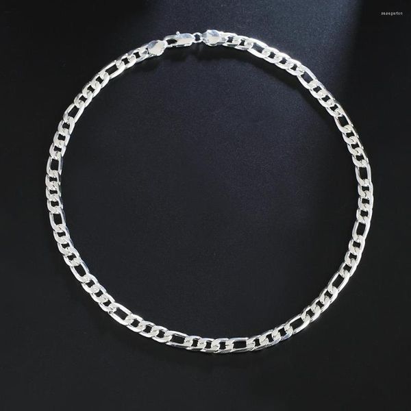 Цепи Оптовые милые сети свадебные мужчины высококачественные украшения серебряного цвета мода Благородные Женщины 8 мм ожерелье Классик N018