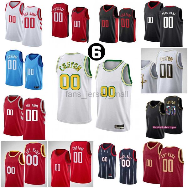 Custom 2023 Nova temporada camisa de basquete imprimida férias verdes sengun garuba christopher Porter tate nix martin smith washington eason dias parede hudgins kaminsky