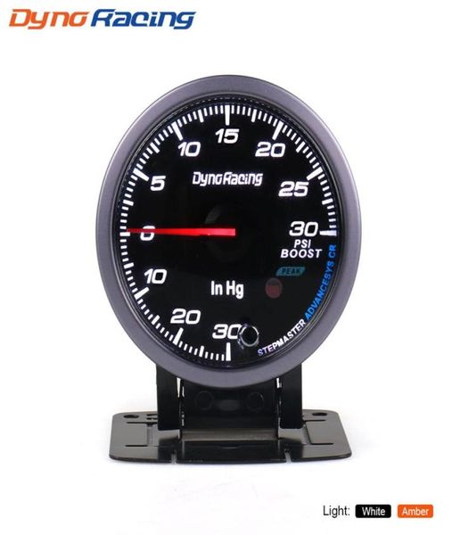 Dynoracing 60MM Black Face Turbo Boost gauge AmberWhite LED 3030 Psi Boost Gauge con peak Function Car meter9536225