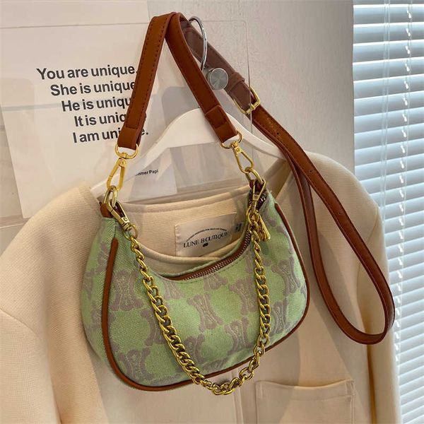 Fábrica de bolsas baratas no atacado varejo nicho francês Bag feminino 2023 Summer New Fashion Chain Versátil MSENER ONE OME ombro axila