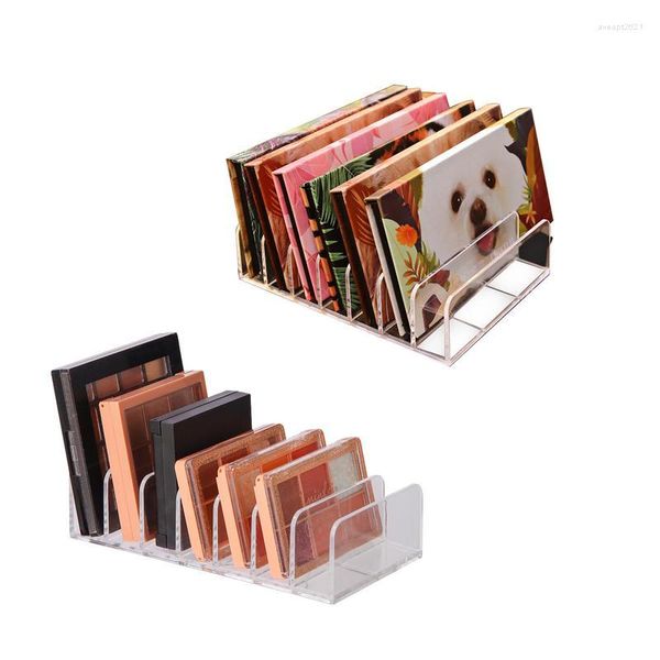 Aufbewahrungsboxen Lidschatten-Palette Organizer Desktop Multi Cell Display Tray Box Halter Schublade mit 7 Gitter Make-up-Tools