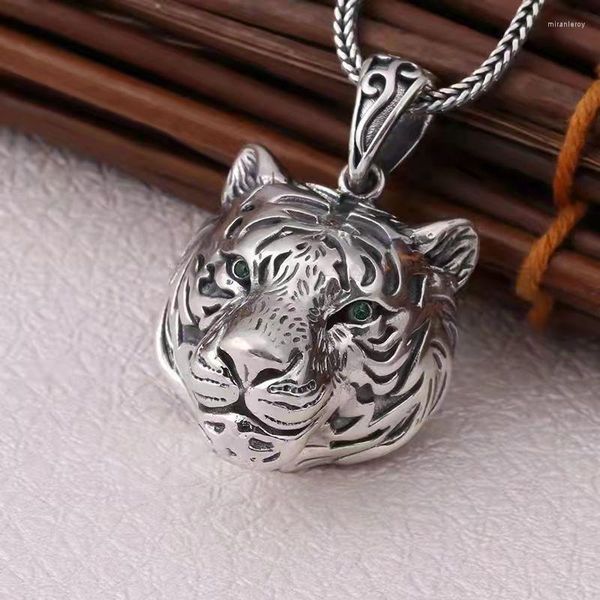 Cadeias 2023 Domineering Men's Wild Colar Pingente Tiger Head Trend Fashion Jewelry Acessórios