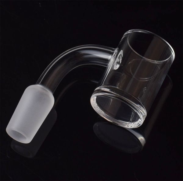 Narghilè Flat Top 25mm XL Fumo 5mm Fondo spesso Domeless Quartz Banger Chiodo 10mm 14mm 18mm Femmina Maschio per 45 90 Gradi Piattaforme petrolifere Tubi d'acqua