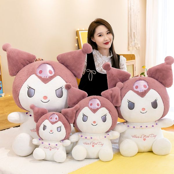 Melhor venda kuromi travesseiro de pelúcia brinquedo de pelúcia animal personalizado japão sanrio brinquedo de pelúcia anime figura