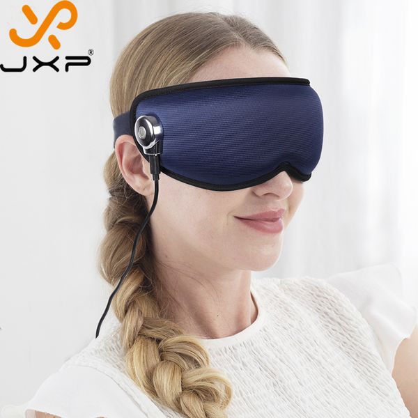 Массажер для глаз JXP 3D Eye Massager с тепловой вибрацией для спящей маски стаканы Умная подушка безопасности Сжатие электрические глаза Массаж усталостные машины 230211