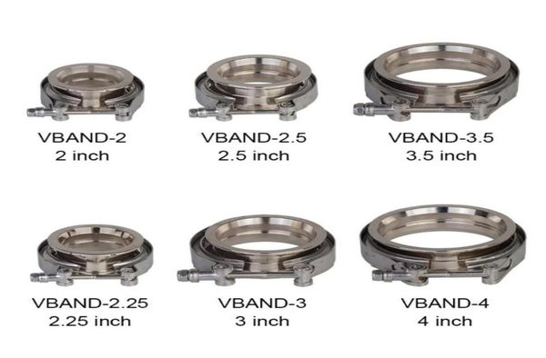 Partes do coletor Universal SS304 2 225 25 3 35 4 Flange de escape de pinça de polegada de banda de vband 76mm Turbo VBand V Kits Kits5756706