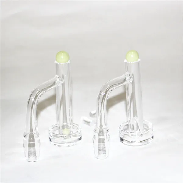 narghilè Completamente saldato Fondo sfaccettato Terp Slurper Banger al quarzo sabbiato Bordo smussato Chiodo senza cuciture con Slurpers Set per vetro Acqua Bong Dab Rigs raccoglitore di cenere