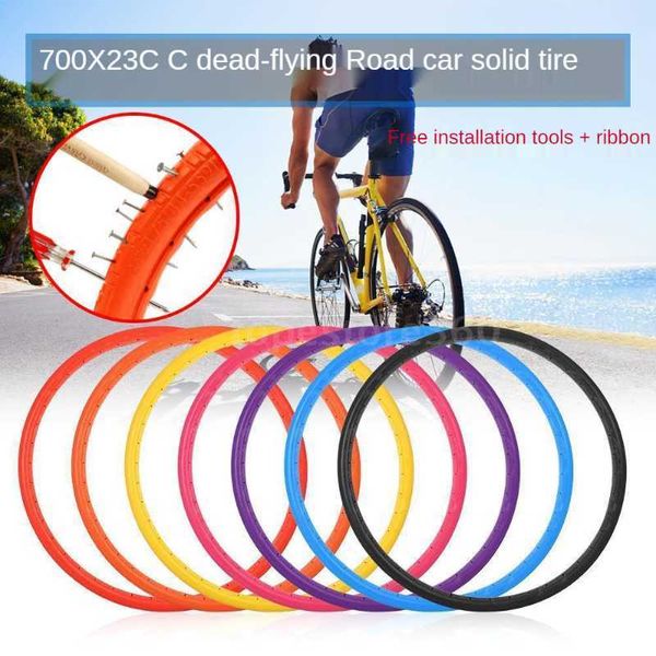 Solid Tire 700x23c Road Bike Cycling Deply Theme Tire Колесо для проколопок.