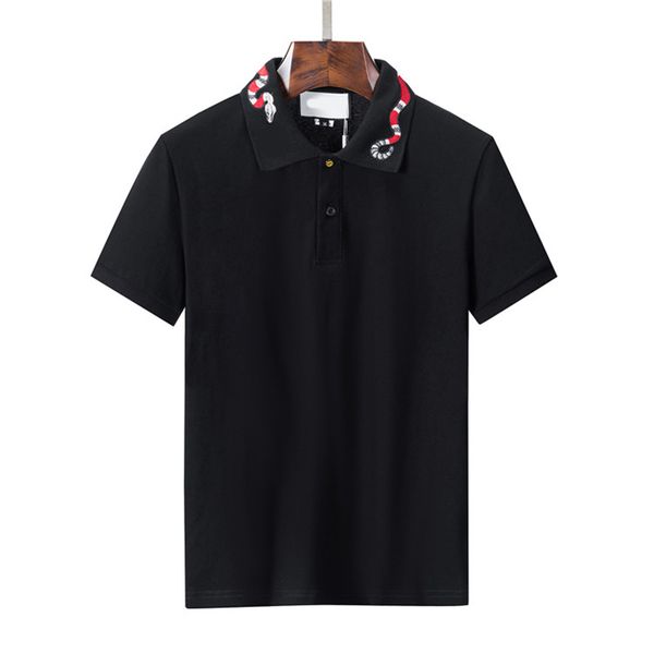 nuovo marchio Estate Uomo Polo Ricamo Camicia Maniche corte Top Colletto rovesciato Polo Abbigliamento Moda maschile Polo casual M-3XL # 886