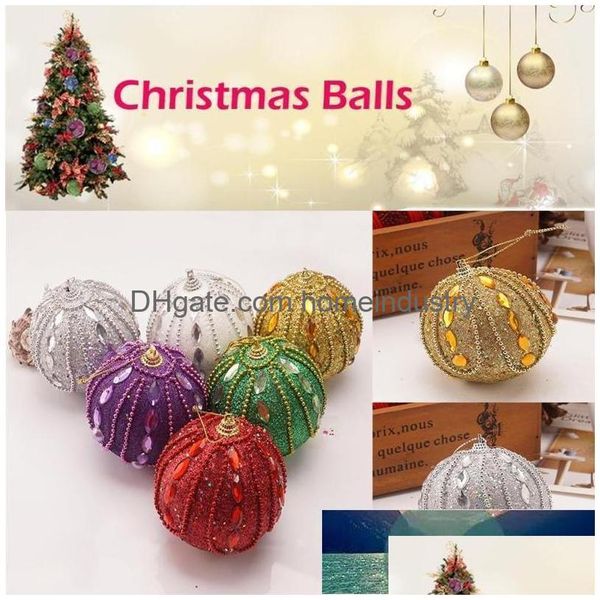 Decora￧￣o de festa bola de natal shinestone glitter baules