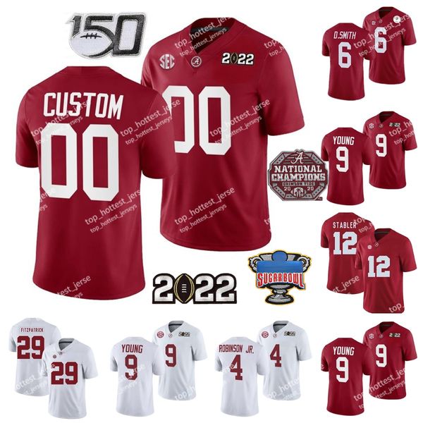 Алабама Crimson Tide Football Jersey Брайс Янг Уилл Андерсон -младший Мак Джонс Девонта Смит МакКинстри 2 Генри Джахмир Гиббс Наджи Харрис Джейлен Уоддл Метчи III