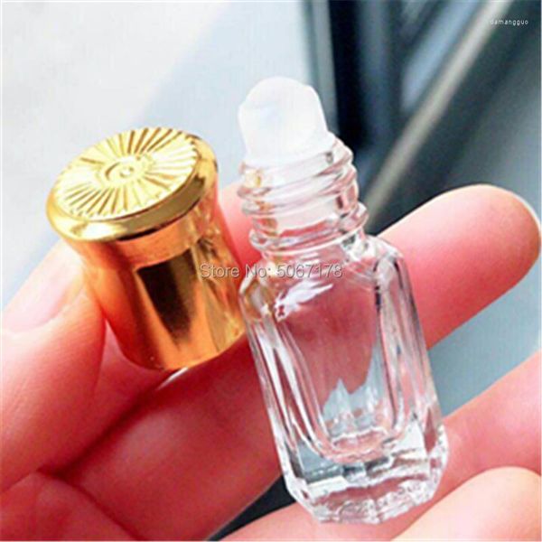 Garrafas de armazenamento 3ml Mini Glass Essential Roller com Bolas Perfumes Bálmias Lips Roll em 20/50pcs