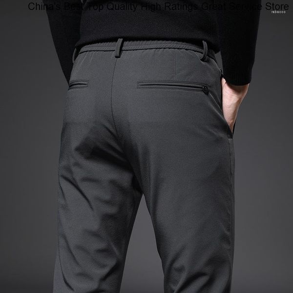 Calça masculina corea vestidos formais vestes calças estilo esbelto cintura elástica s Office S Office Classic 2023 Streetwear Men