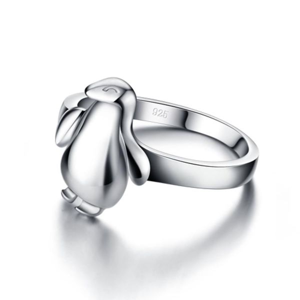 Кластерные кольца мода 925 стерлинговые серебряные украшения чистые кубические мотивы животных женщин звонят роскошным оптом