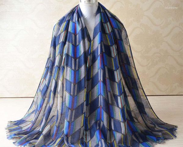 Шарфы 2023 Женщины Зигзаг Геометрические платки хорошего качества обертывание богемного шарфа в стиле