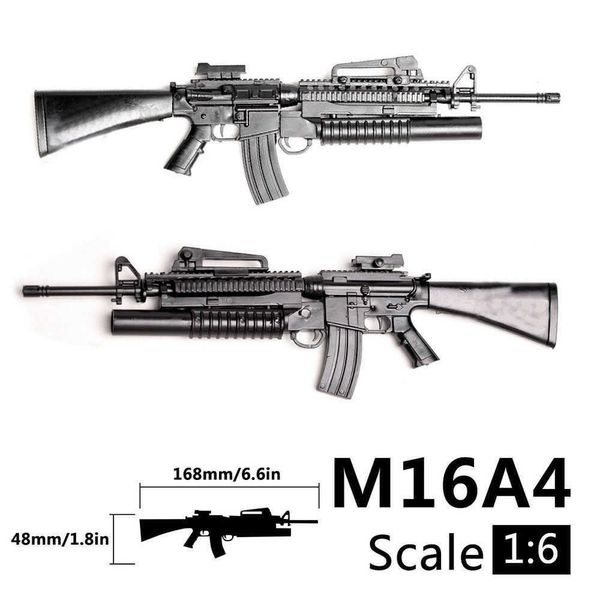 Mini M16A4 Modelo de armas 3D Puzzles Building Kit Rifle PUBG Mobile Block Toys Wholesale