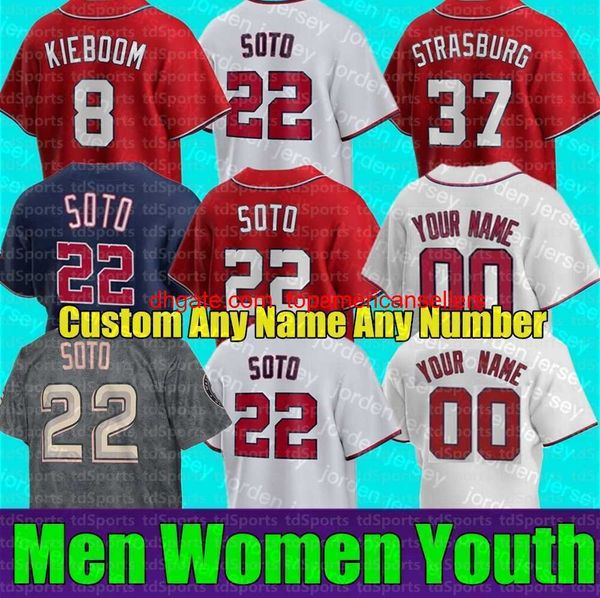 Maglie da baseball personalizzate 2022 Nuovi uomini donne gioventù City Connect maglia Howie KENDRICK MAX SCHERZER JUAN SOTO VICTOR ROBLES RYAN NA
